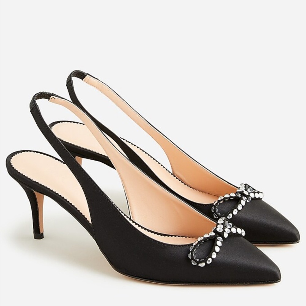 J. Crew Colette slingback pumps with bow SIZE 10